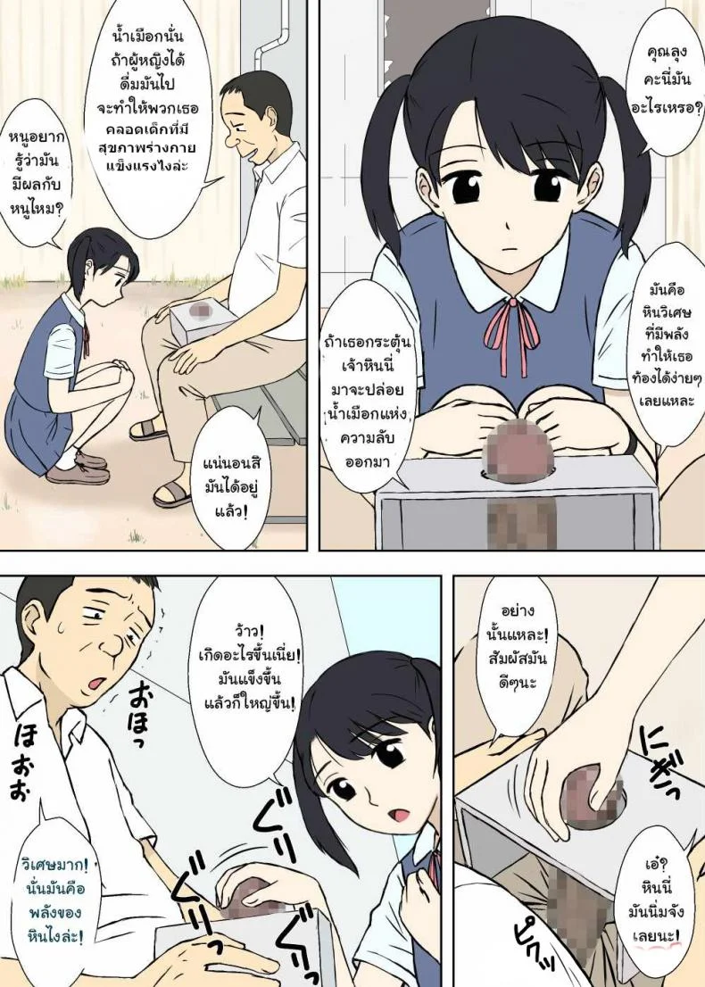 ลุงโรคจิตกับสาวไร้เดียงสา [Urakan] Nanako-san no Anzan Kigan | The Desire of Simple Childbirth for Nanako หน้า 8