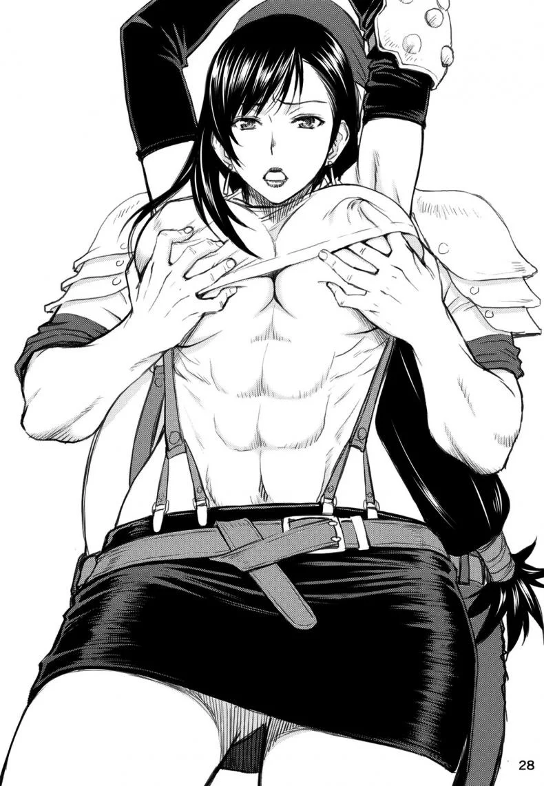 จากการสัมภาษณ์งานของทีฟ่า [High Thrust (Inomaru)] Tifa-san no Fuuzoku Kinmu (Final Fantasy VII) หน้า 28