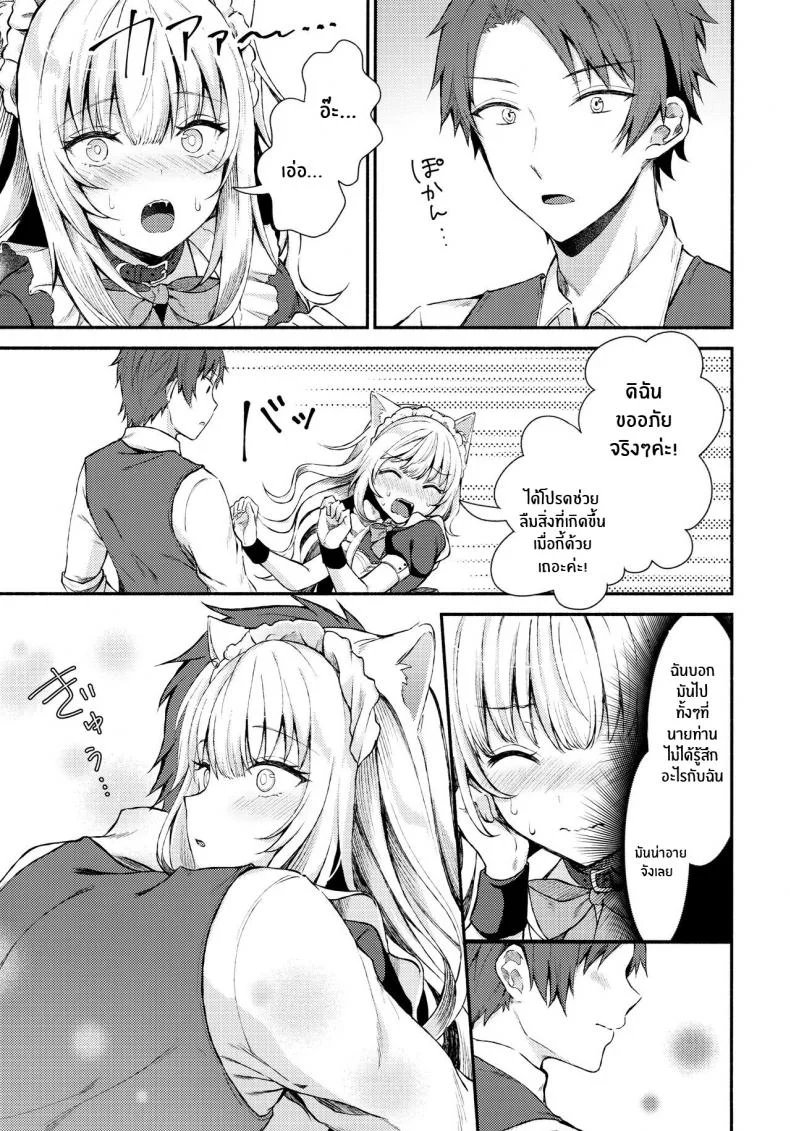 เเสงสว่างในห้องมืด(C97) [Tekkamaki (Tetsuyama Kaya)] Moto Dorei no Nekomimi Maid to Shiawase Ecchi Suru Hon หน้า 9