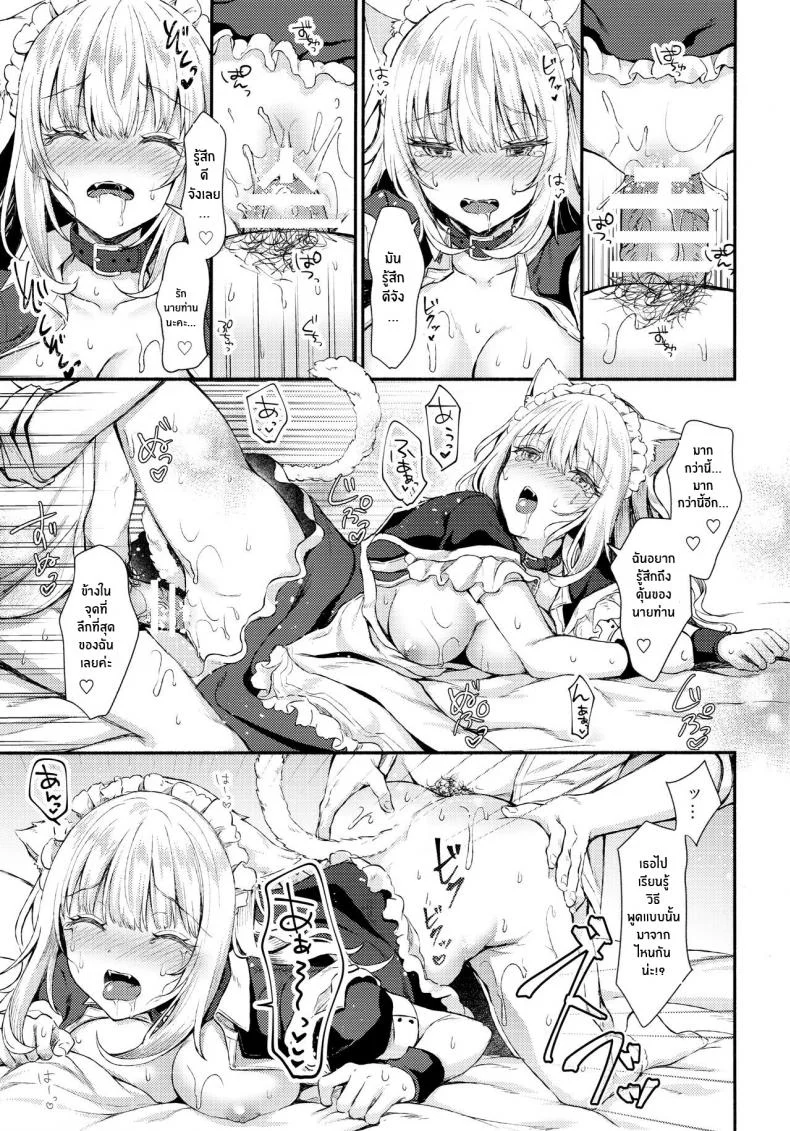 เเสงสว่างในห้องมืด(C97) [Tekkamaki (Tetsuyama Kaya)] Moto Dorei no Nekomimi Maid to Shiawase Ecchi Suru Hon หน้า 21