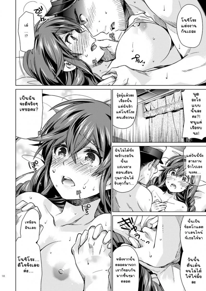 เรื่องราวหวานๆโนชิโระ [Aihara Otome (Nyoriko)] Noshiro no Amai Ohanashi (Kantai Collection -KanColle-) หน้า 17