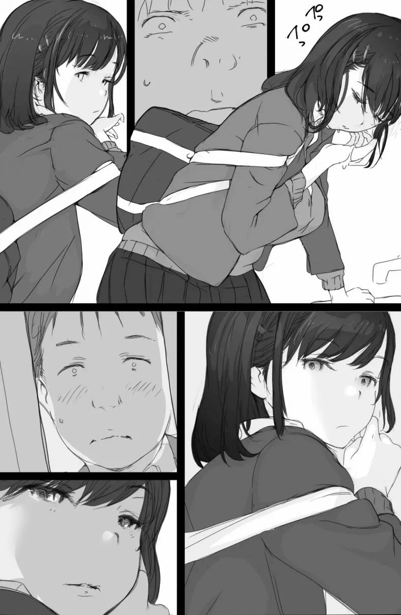 [Komatsuna Salad (Hazuki Ten)] Tsuukin Densha de Oppai o Mise ni Kuru Musume ga Ite Komattemasu หน้า 7
