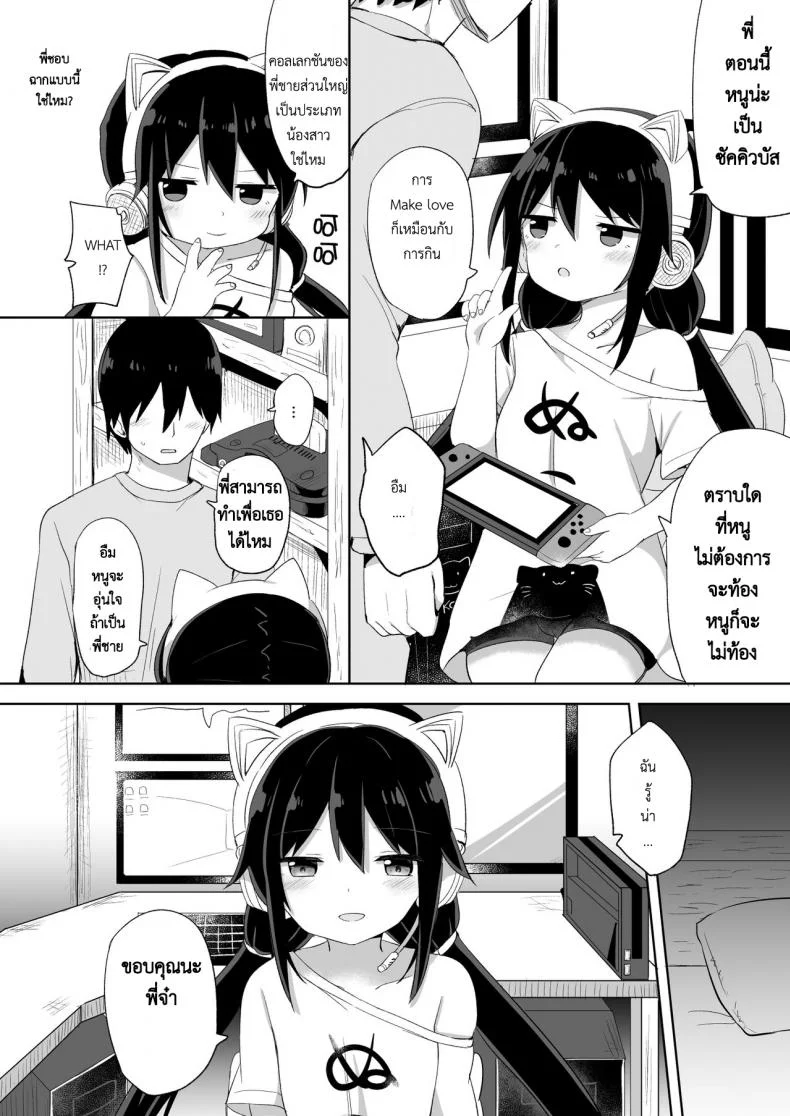 น้อง(ชาย)สาวของผมเป็นซัคคิวบัส [Story Circle (Tonari)] Downer-kei Gamer Otouto ga Nii-san Sukisuki Imouto Succubus ni Naru made หน้า 6