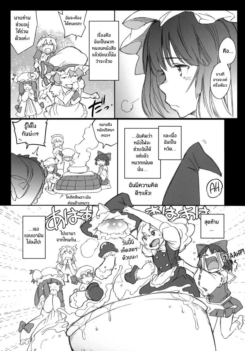 เห็ดเป็นเหตุ(C87) [Egao de Bouryoku (mogg)] Kyoushoujo - Lunatic Girl (Touhou Project) หน้า 9