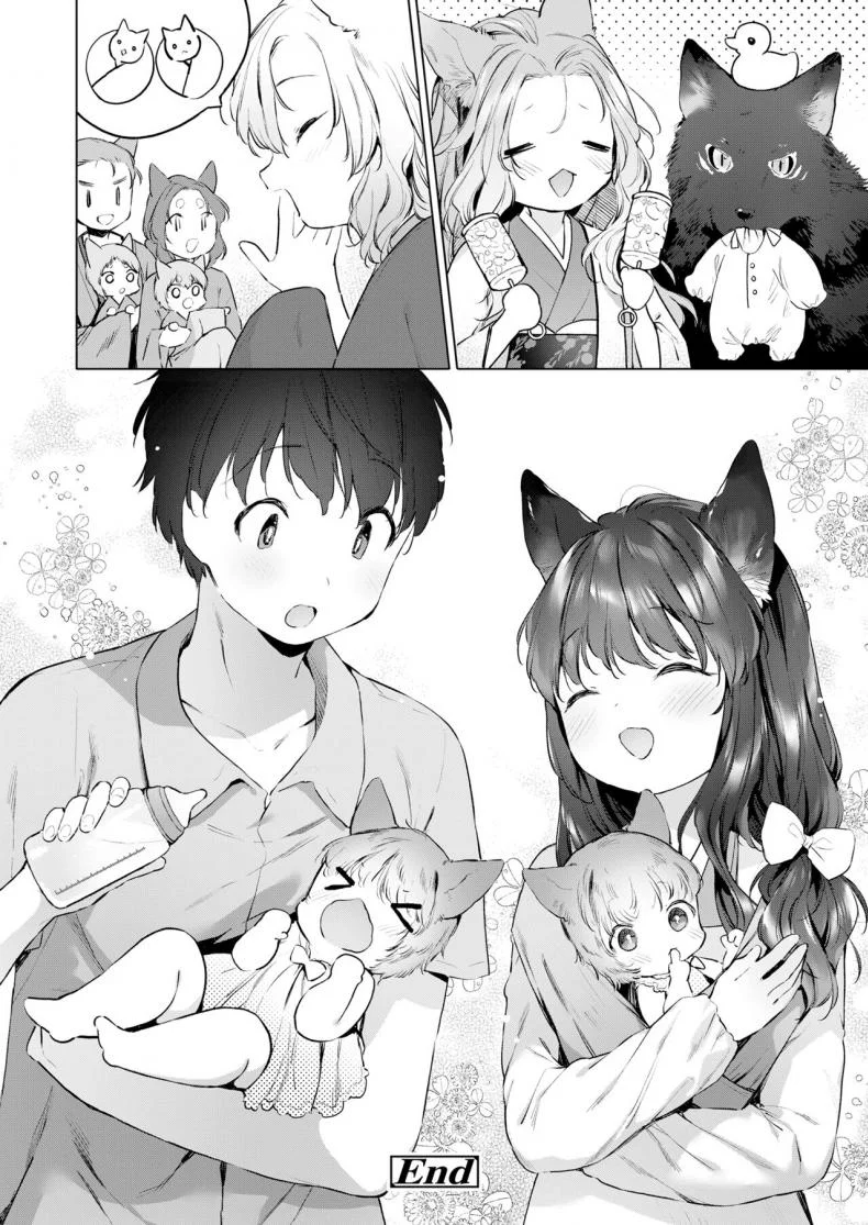 ชีวิตรักกับจิ้งจอกสาว 200 ปี [Mutou Mato] Yowai 200 Chai Okitsune-chan to Oshidori Fuufu Seikatsu 200 Year Old Fox Girl and Her Happily Married Life (Towako Oboro Emaki Hachi)EP 04 หน้า 34