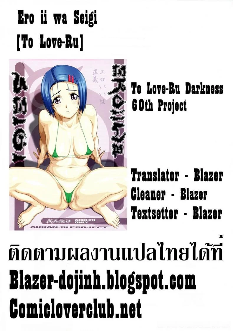 พลอดรักหลังเลิกเรียน [AKKAN-Bi PROJECT (Yanagi Hirohiko)] Ero ii wa Seigi (To LOVE-Ru) หน้า 27