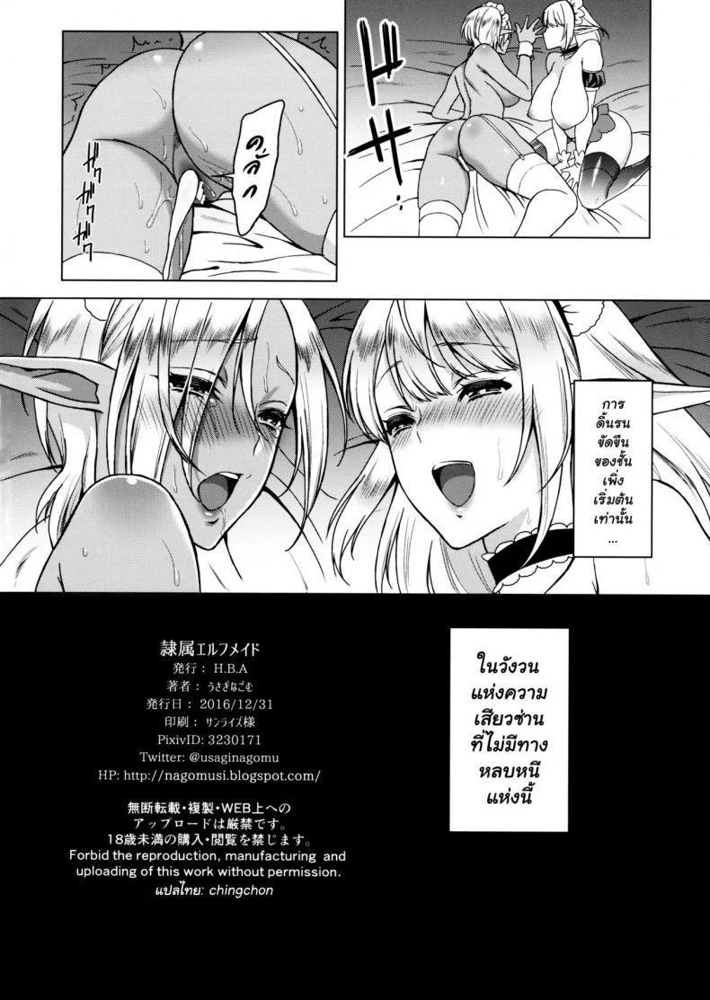 เมดเอลฟ์ทาสกาม (C91) [H.B.A (Usagi Nagomu)] Reizoku Elf Maid - Elf Maid Slaves หน้า 25