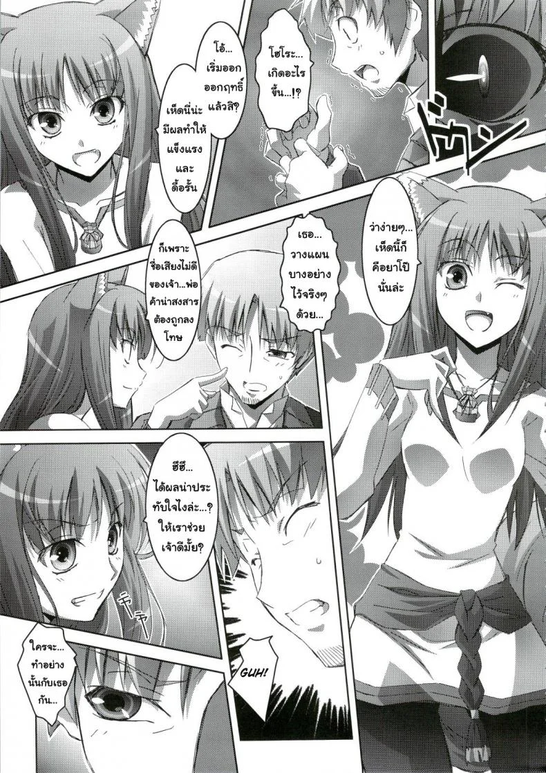 สรรพคุณ เห็ดถั่งเช่า (C74) [Mahirutei (Izumi Mahiru)] Horon Hororon (Ookami to Koushinryou [Spice and Wolf]) หน้า 10
