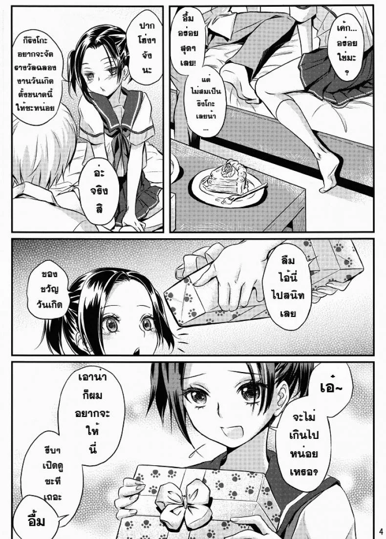 ชุดวันเกิด (C80) [Soramimi (Mytyl)] Neko Rin (Love Plus) หน้า 4
