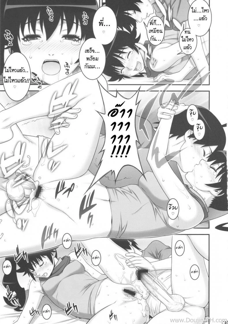 เพื่อพี่ชาย น้องยอมได้ (C82) [Motchie Kingdom (Motchie)] Niichan ni nara Nani wo Saretemo Kamawanaiyo (Bakemonogatari) หน้า 16