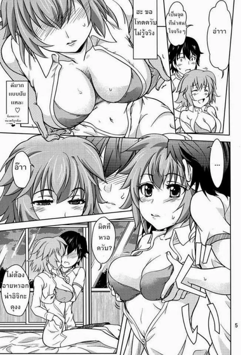 พี่น้องท้องชนกัน (C85) [Obsidian Order (Shoda Norihiro)] Natsuiro Tansei | Summer Sky (IS <Infinite Stratos>) หน้า 5