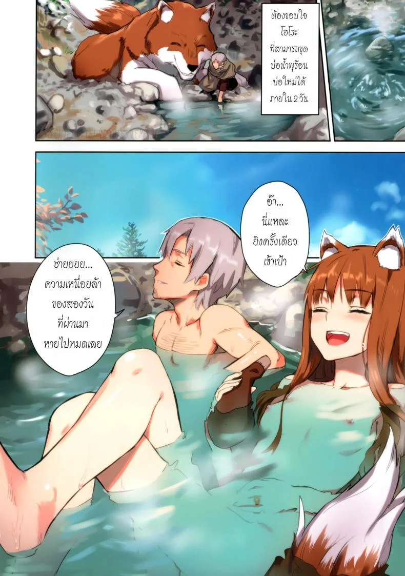 ไม่ได้เหนื่อยเพราะงาน (C89) [Ajisaidenden (Kawakami Rokkaku, Takanashi Rei)] Wacchi to Nyohhira Bon FULL COLOR (Spice and Wolf) หน้า 4