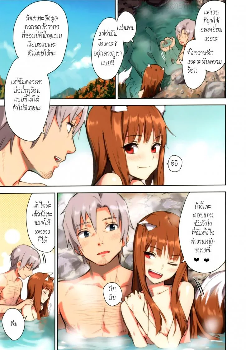 ไม่ได้เหนื่อยเพราะงาน (C89) [Ajisaidenden (Kawakami Rokkaku, Takanashi Rei)] Wacchi to Nyohhira Bon FULL COLOR (Spice and Wolf) หน้า 5