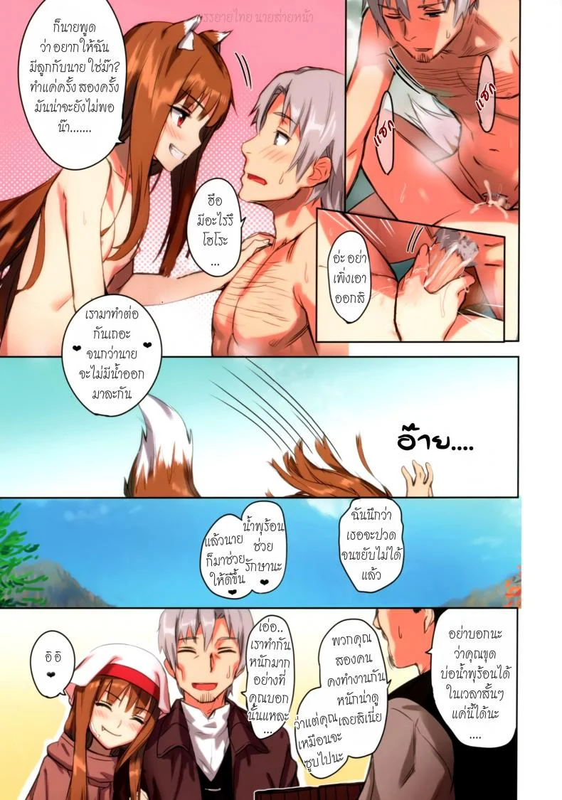 ไม่ได้เหนื่อยเพราะงาน (C89) [Ajisaidenden (Kawakami Rokkaku, Takanashi Rei)] Wacchi to Nyohhira Bon FULL COLOR (Spice and Wolf) หน้า 17