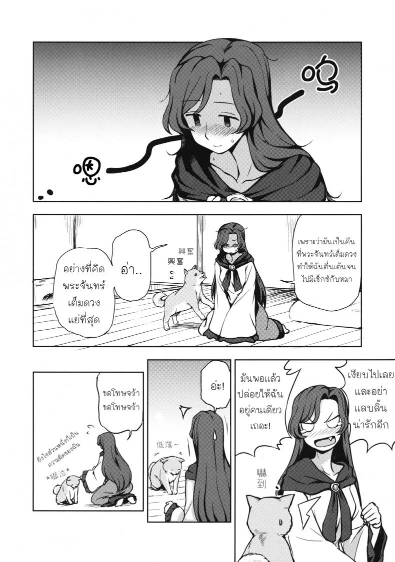 สัญชาติญาณสัตว์ (C89) [Kuma no Tooru Michi (Kumada)] One Night Jinrou (Touhou Project) หน้า 17