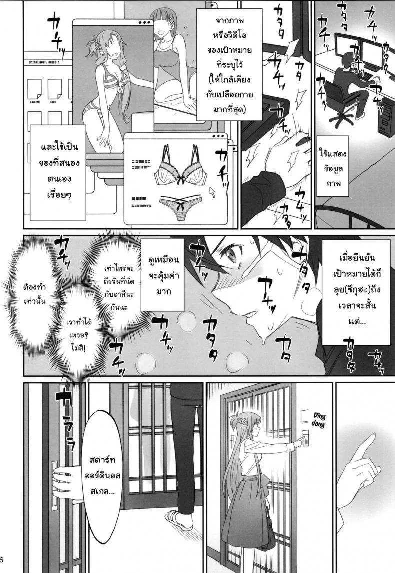 ชุดที่ชอบกับคนที่ใช่ (C92) [Bloody Okojo (Caviar, Mojyako)] Voyeuristic Disorder (Sword Art Online) หน้า 5