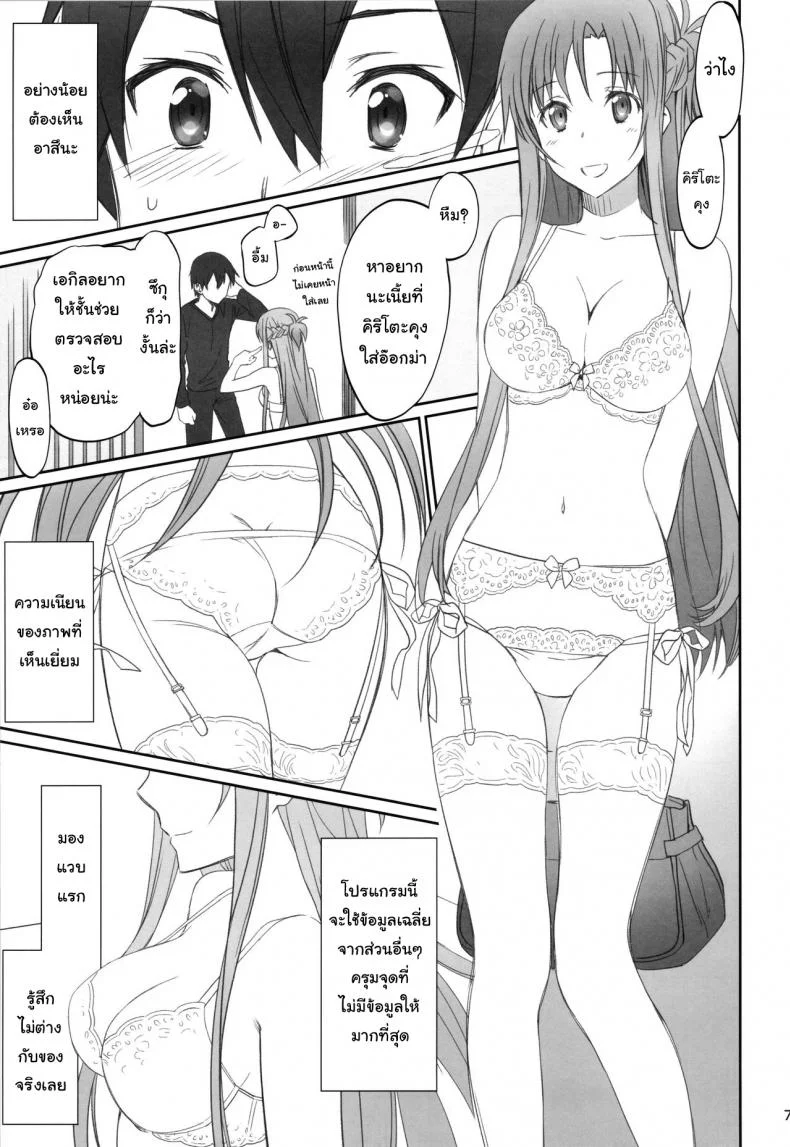 ชุดที่ชอบกับคนที่ใช่ (C92) [Bloody Okojo (Caviar, Mojyako)] Voyeuristic Disorder (Sword Art Online) หน้า 6