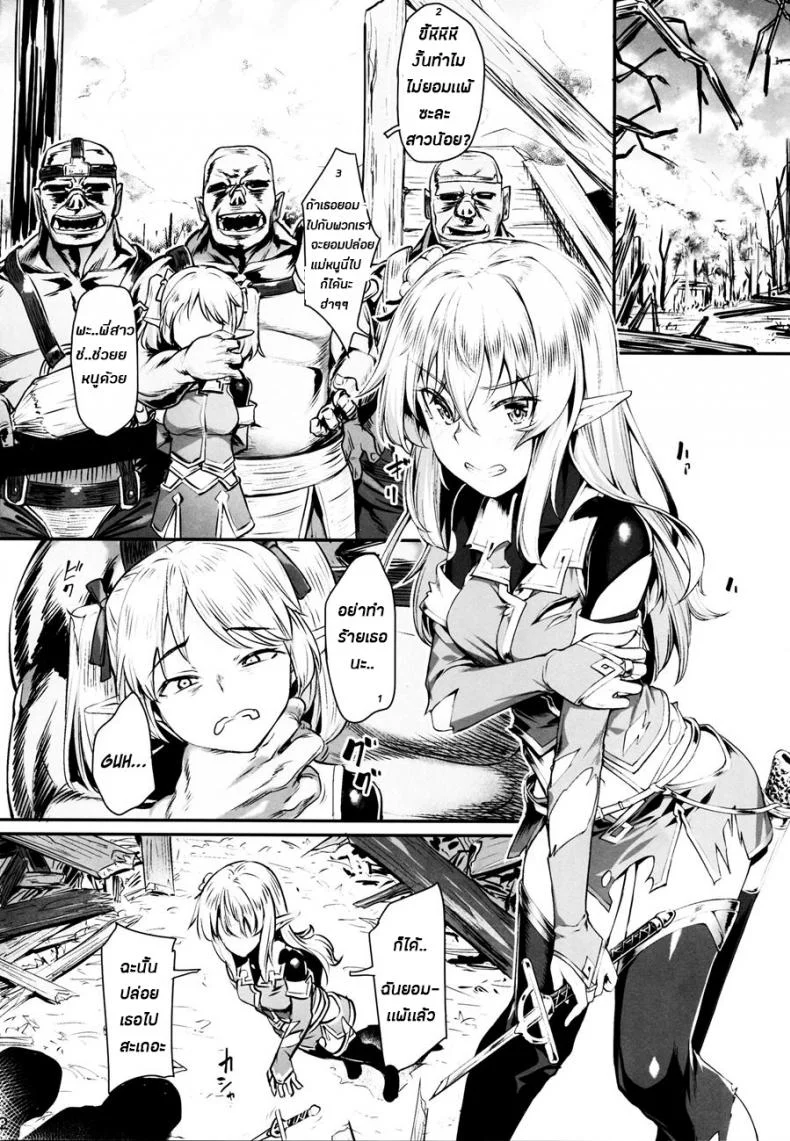 ทาสออร์ค สุขจนตาย (COMIC1☆13) [Area14 (Kasei)] Orc ni Torawareta Elf wa หน้า 4