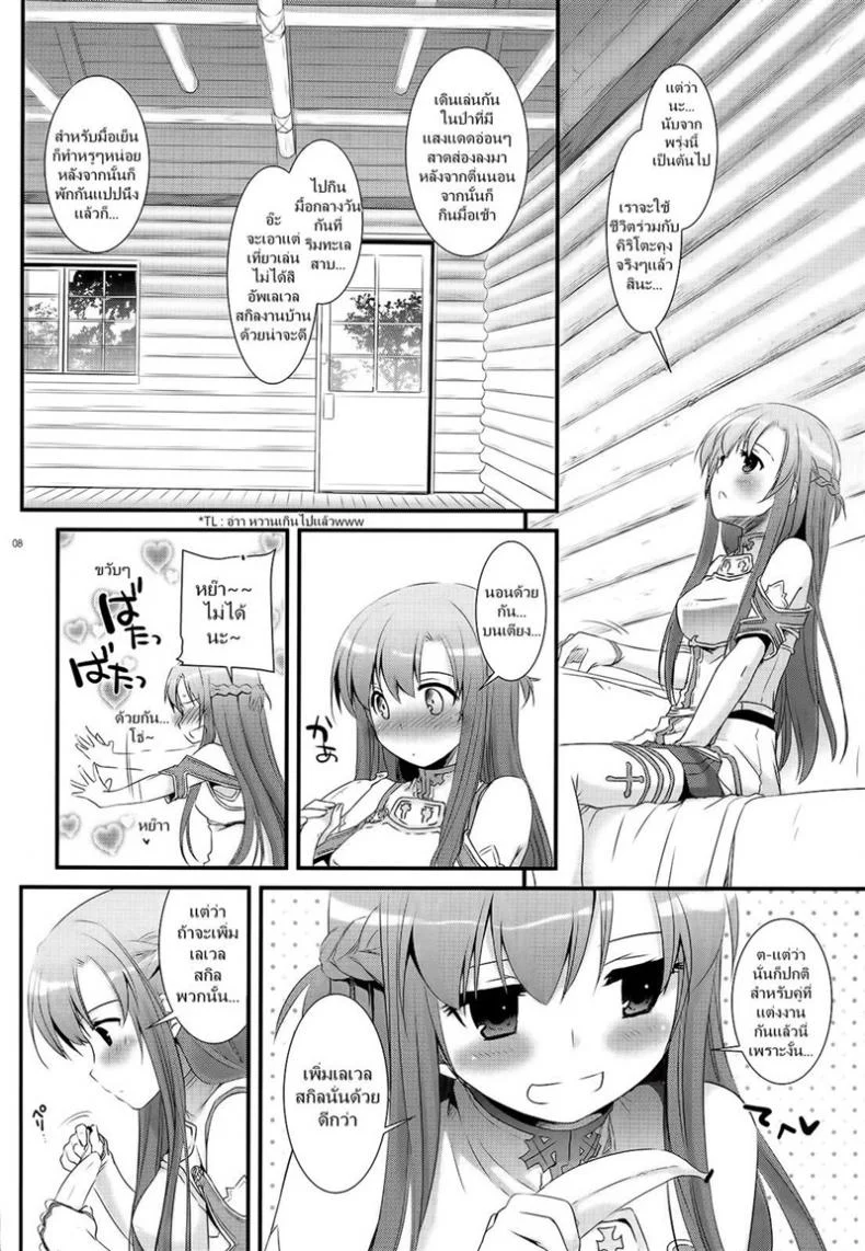 จูบไม่พอ ขอต่อเลย [Digital Lover (Nakajima Yuka)] D.L. action 71 (Sword Art Online) หน้า 8