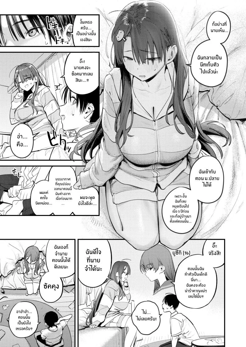 ในห้องนี้มีมอนสเตอร์อยู่ [Momojiru Teien (Momokumo)] Mamono no Heya ~6 nen-buri ni Saikai shitara Hikikomori NEET ni Natteita Shinyuu no Onee-san ni Semararete Seieki o Shiboritorareru Hanashi หน้า 10
