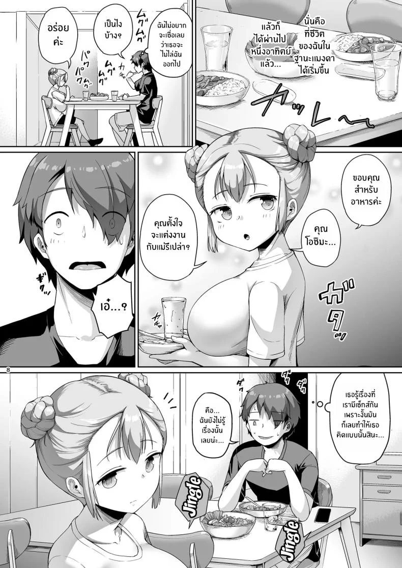 จุดเริ่มต้นชีวิตเเมงดา [Zetsubou Shiromuji (Shousan Bouzu)] Kyonyuu no Oyako ni Osewa ni Nattemasu. Musume Henจุดเริ่มต้นชีวิตเเมงดา 1 หน้า 7
