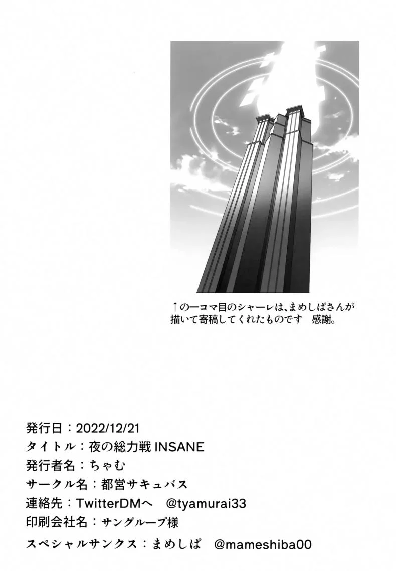 คุณครูต้องเป็นของฉัน(C101) [Toei Succubus (Chamu)] Yoru no Souryoku-sen INSANE หน้า 17