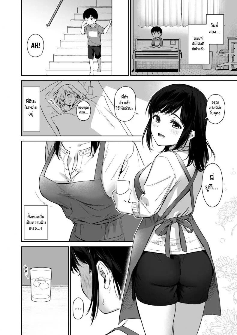 พี่สาวพร้อมดูเเล[Amakuchi Syoujo (Umakuchi Syouyu)] Naisho no Hajimete ~Suunenburi ni Atta Shinseki no Bijin JK Shimai ni Ecchi no Tehodoki Sarechaimasu~ หน้า 25
