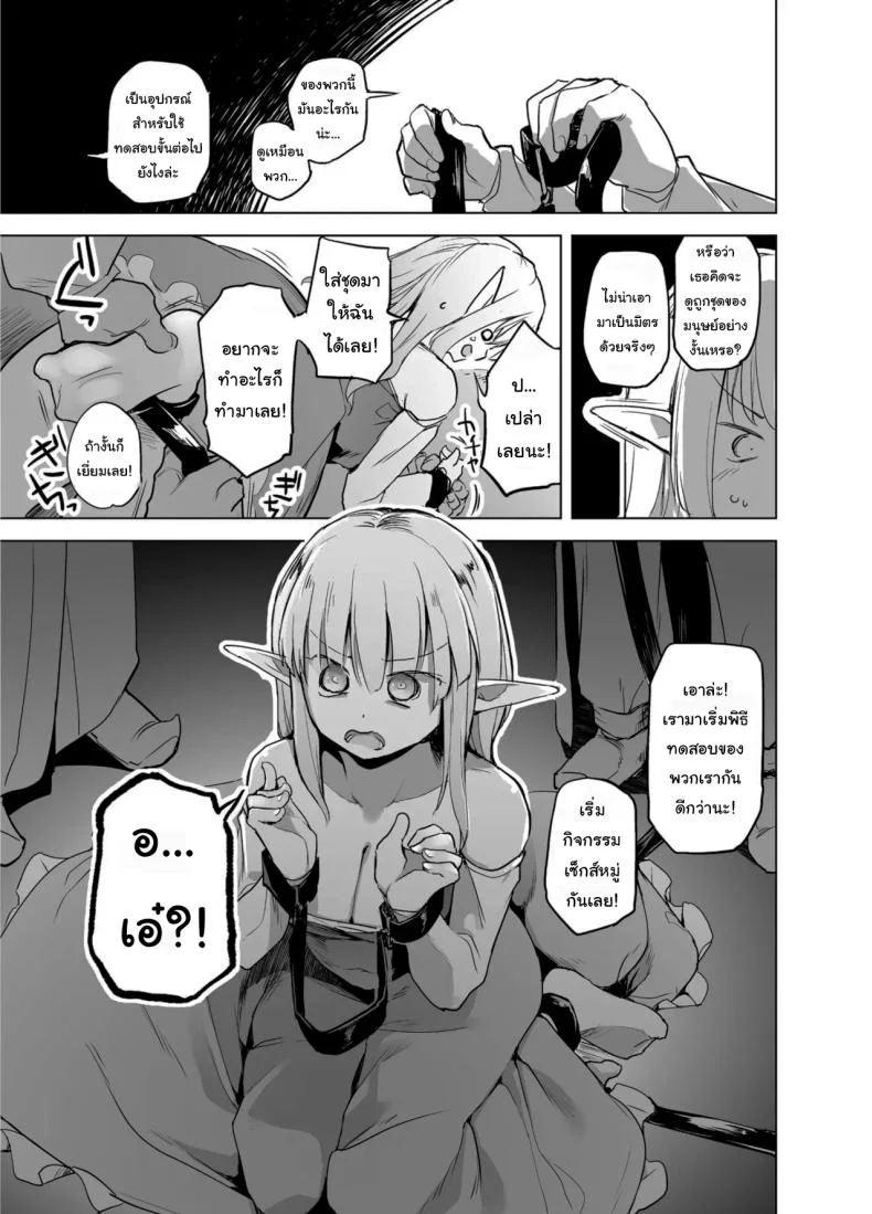 เจรจาสันติกับชาวเอลฟ์ [Kaede Momiji (Shijokko)] Elf no Hime no Hokori ni Kakete Taemasu  For the pride of the elf princess, I will endure หน้า 8
