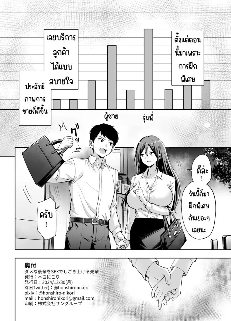 แกล้งรุ่นน้องไม่ได้เรื่อง [Honshiro Nikori] Dame na Kouhai o SEX de Shigoki Ageru Senpai หน้า 34