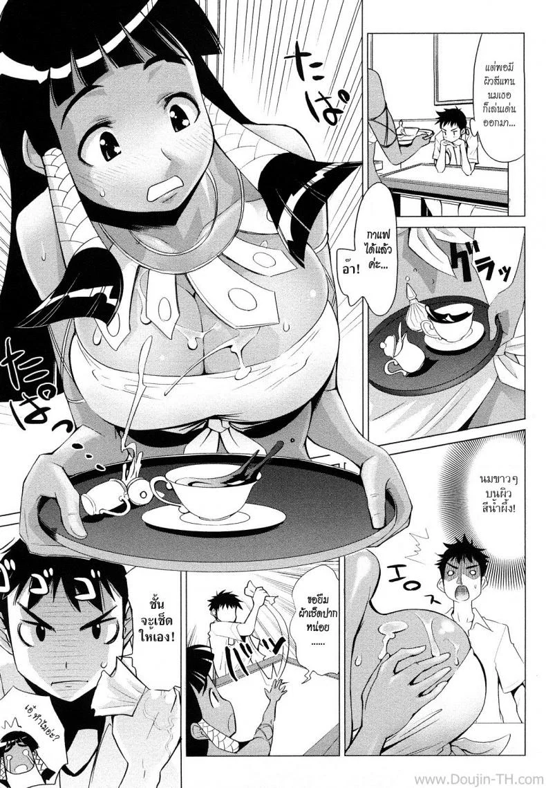 สาวน้อยคาเฟ่ [Moritaka Takashi] Nathuiro Oppai Kafe | Summer-Tanned Breasts Cafe หน้า 5