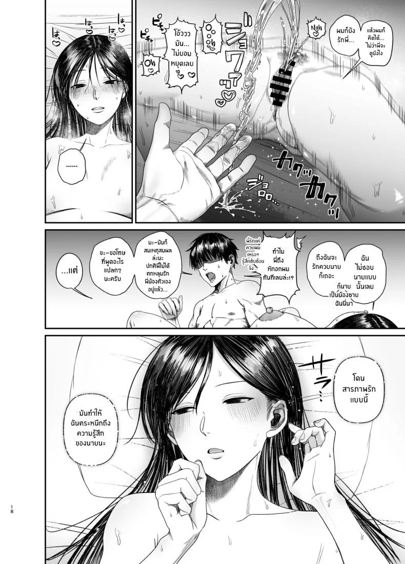 พี่น้องศีลเสมอกัน [Getsumatsu (Shuumatsu)] Ane de Shikoru Otouto to Onaritai Ane ga Souguu shita Kekka หน้า 17