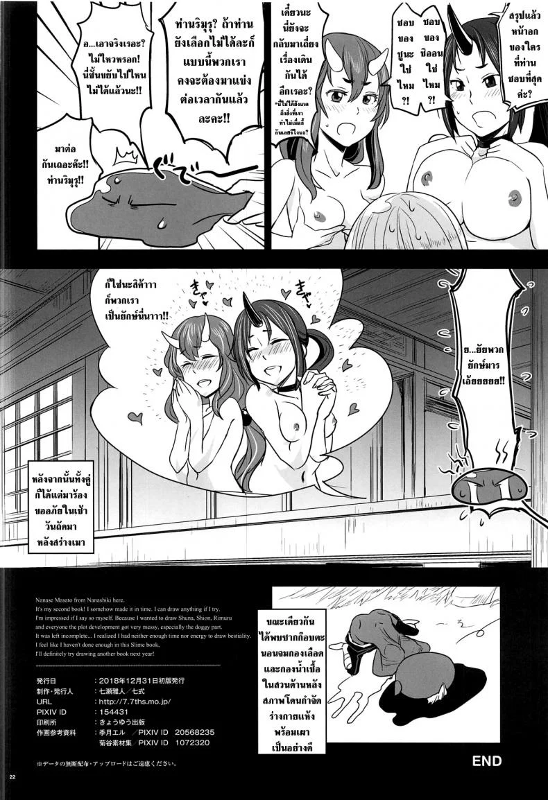 บันทึกสุดลามกของยอดสไลม์ (C95) [Nanashiki (Nanase Masato)] TenSli Inwai Nikki หน้า 21