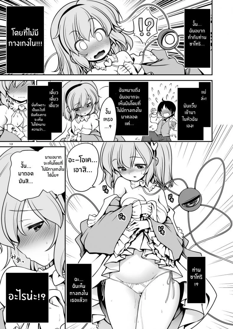 ลงโทษฉันเลยสิ[Yosutebito na Mangakaki (Tomoki Tomonori)] Oshioki Dakara Nani shite mo Ii no yo (Touhou Project) หน้า 13