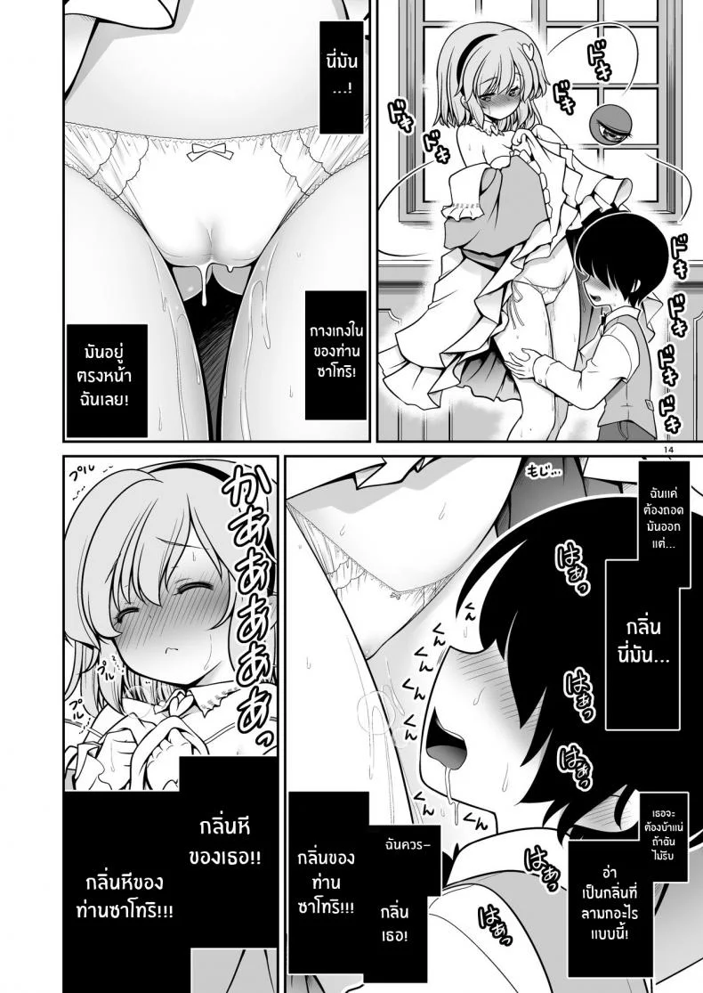 ลงโทษฉันเลยสิ[Yosutebito na Mangakaki (Tomoki Tomonori)] Oshioki Dakara Nani shite mo Ii no yo (Touhou Project) หน้า 14