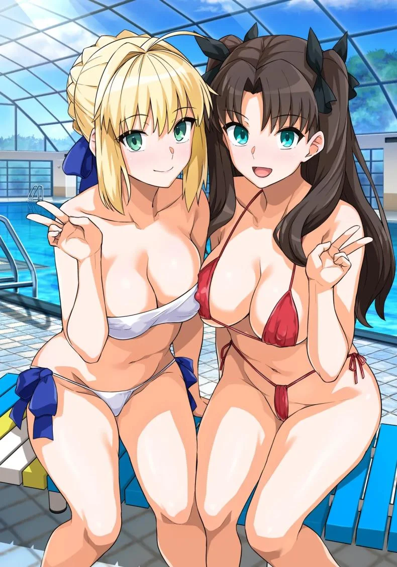 คุณเซเบอร์ในสระว่ายน้ำ[Royal Bitch (haruhisky)] Saber-san Yarimoku Nanpamachi Pool Hen (Fate stay night) หน้า 4