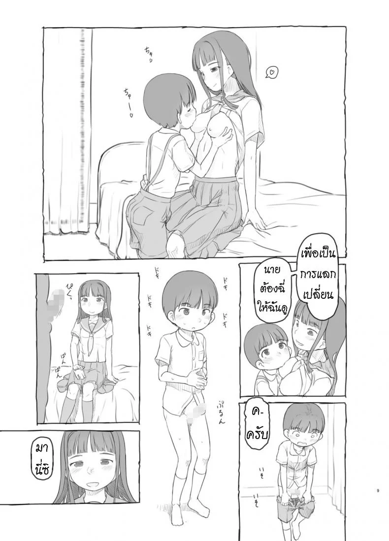 เพราะน้องชายเพื่อนน่ารักเกินไป [Kuromahou Kenkyuujo (Nukaji)] Tomodachi no Otouto ga Kawaii no de หน้า 8