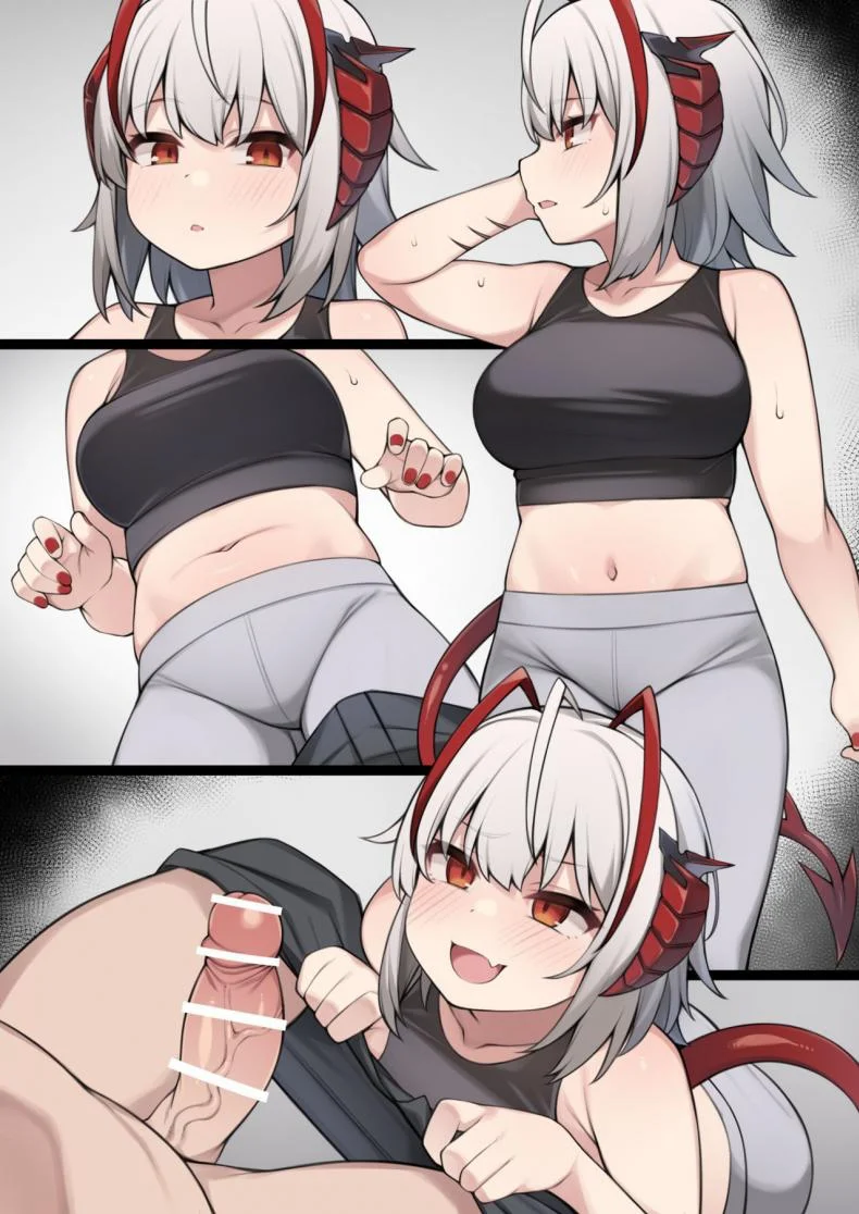 เป็นฝ่ายโดนข่มขืนแทน [Moo] Yasashii W ni Gyaku Rape Sareru Mousou E  An Illustration Depicting the Fantasy of Being Reverse-Raped by a Kind W (Arknights) หน้า 7