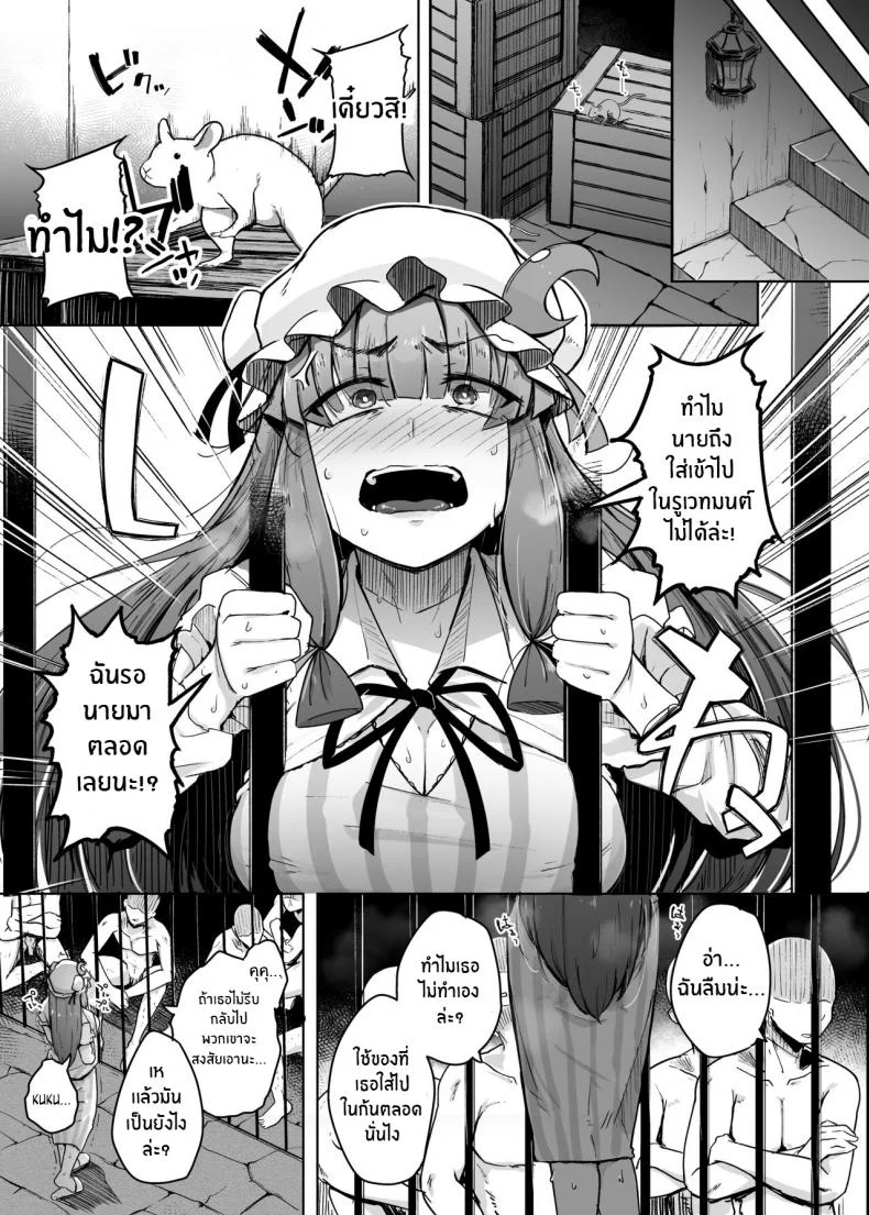 รูสุดลามกของสาวห้องสมุดสุดยิ่งใหญ่[Jikahatsudensho (flanvia)] Ana to Muttsuri Dosukebe Daitoshokan 5 The Hole and the Closet Perverted Unmoving Great Library 5 (Touhou Project) หน้า 5