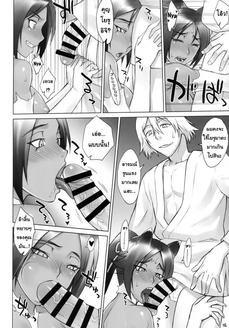 ช่วยจริงๆ ไม่ได้หวังแอ้ม (C96) [Nagaredamaya (BANG-YOU)] Yoruneko-san no Shunkou Raijuu Ikaryaku (Bleach) หน้า 15