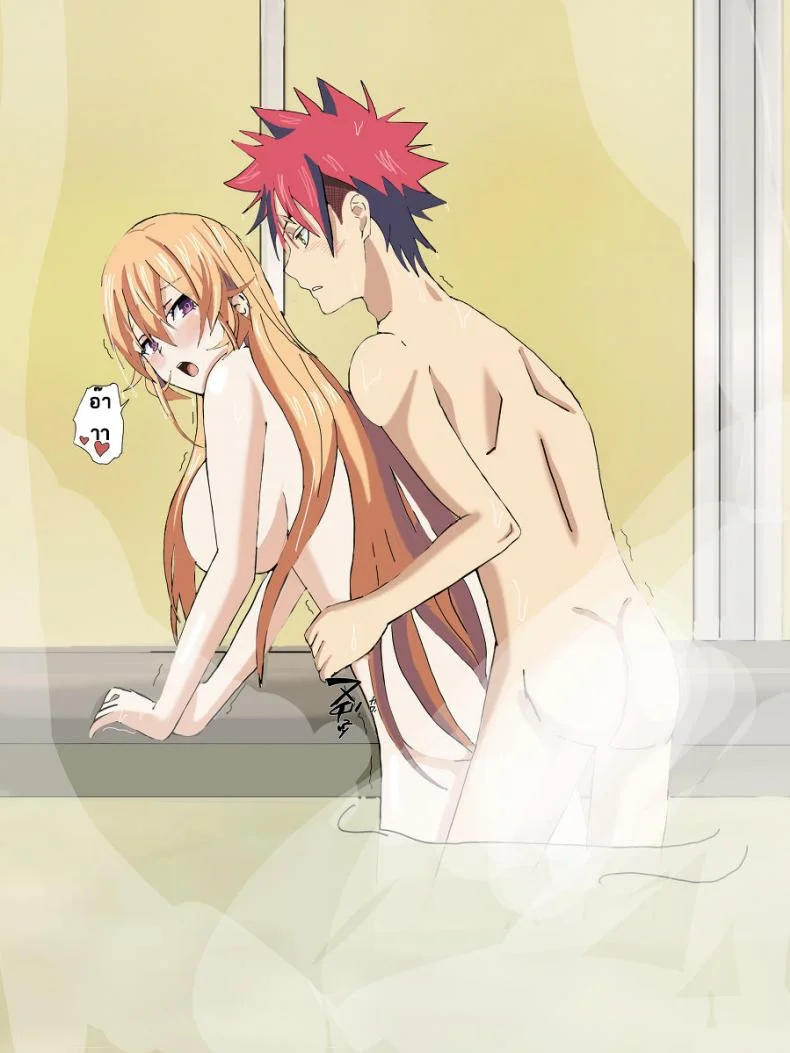 โซมะ x นาคิริ [Hiyori chan)] Somaxerina hot spring (Shokugeki no Soma) หน้า 9