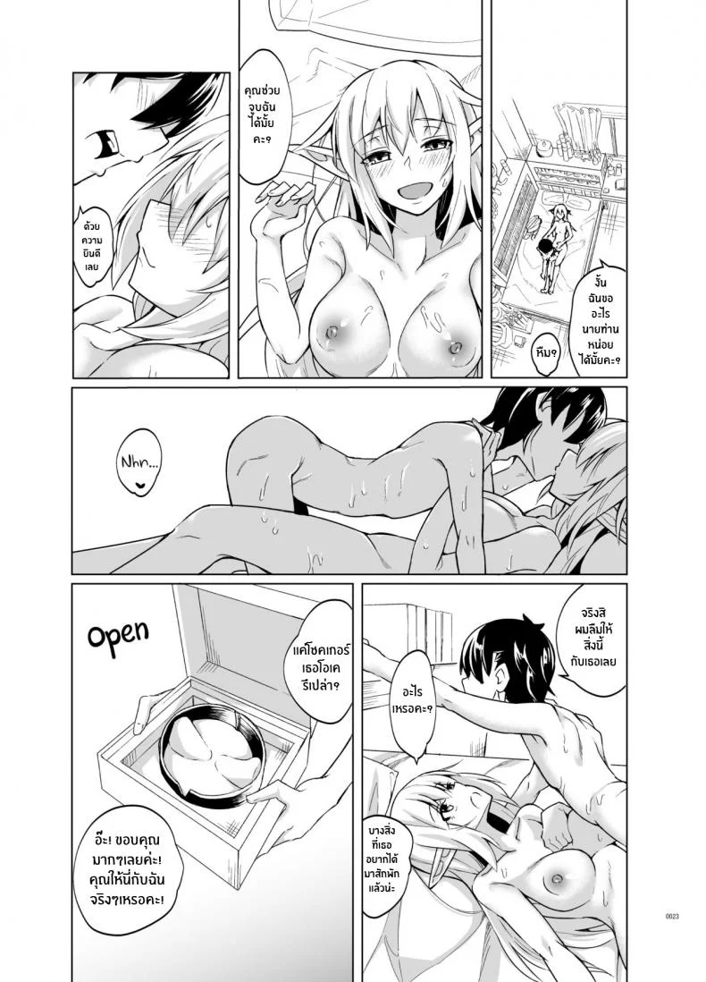 สาวเอลฟ์ที่ผมมอบความรักให้[SlapStickStrike (Stealth Changing Line)] Toaru Elf o Hikitorimashite Taking Care of a Certain Elf หน้า 22